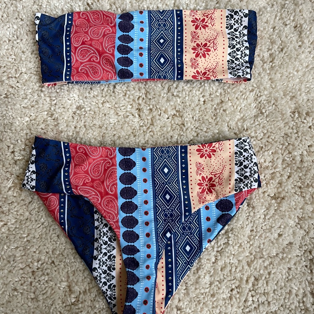 Colorful Shein Bikini Set